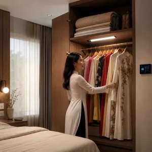 Đèn LED Cảm Biến Tủ Quần Áo Dùng Pin Đăng Nguyên SmartHome