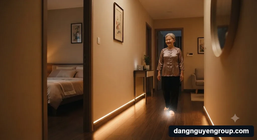 Kịch bản tự động hóa ban đêm giúp Người lớn tuổi có dùng được nhà thông minh không? một cách an toàn.