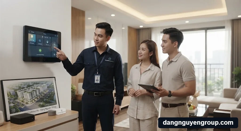 Kỹ thuật viên tư vấn giải pháp Nhà thông minh khác gì nhà truyền thống? tại công trình